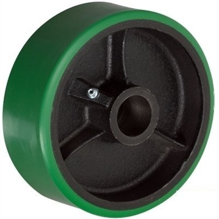 CASTERHQ 4"x2" Green Polyurethane ON CAST Iron CORE, 800 LBS Cap, Replaceme CB-PCI42